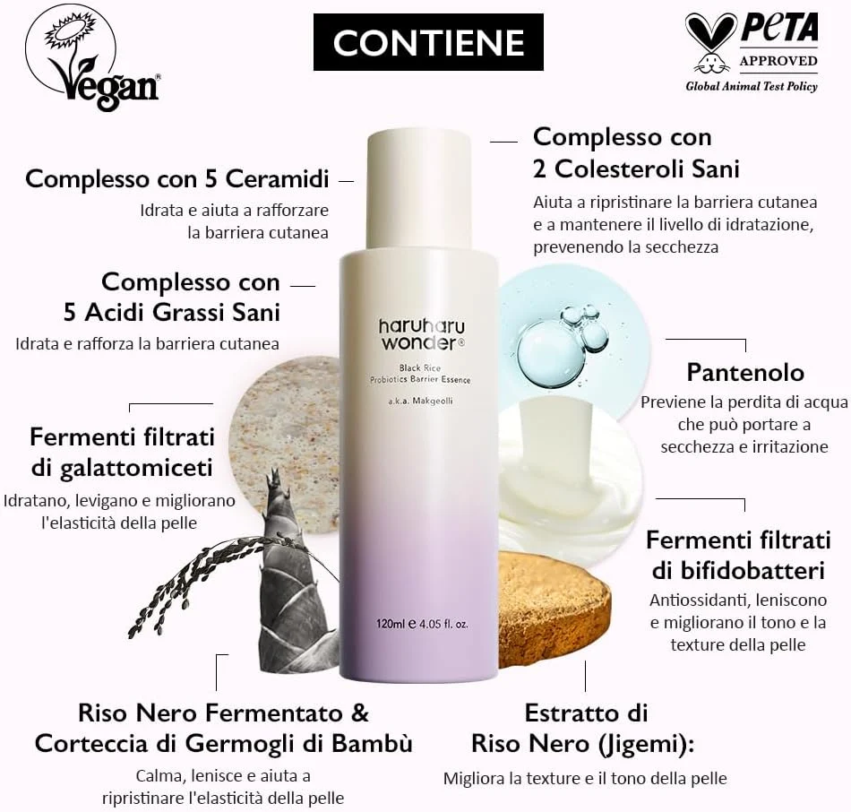 Haruharu Wonder Black Rice Probiotics Barrier Essence - vista alternativa